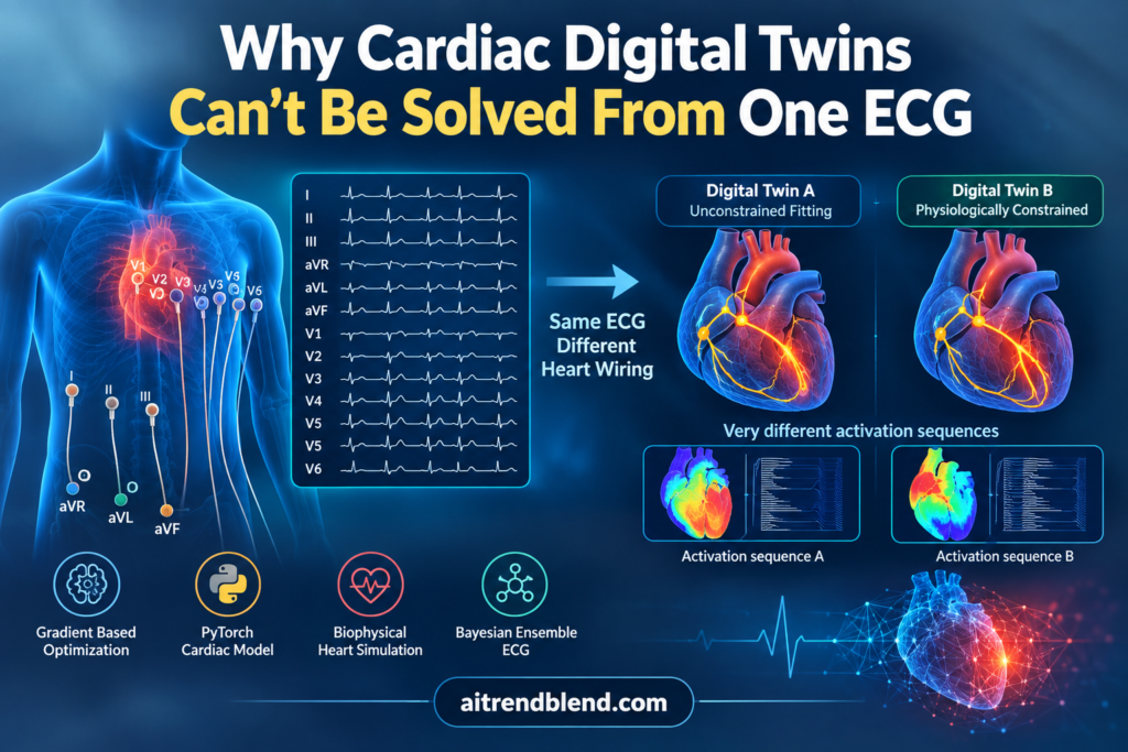 Why Cardiac Digital Twins Can't Be Solved From One ECG