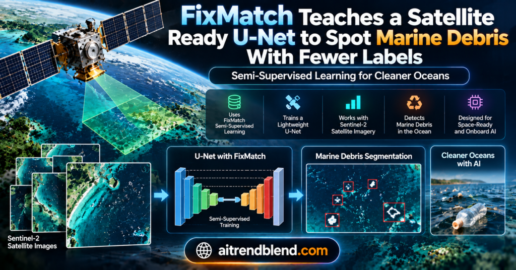 FixMatch Teaches a Satellite Ready U-Net to Spot Marine Debris With Fewer Labels