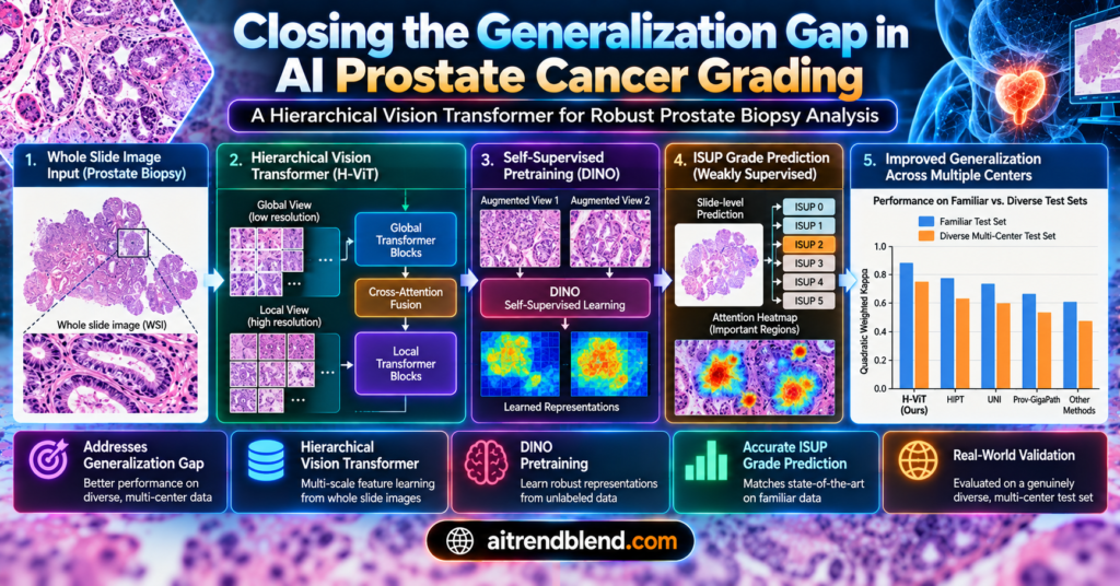 Hierarchical Vision Transformers: Closing the Generalization Gap in AI Prostate Cancer Grading
