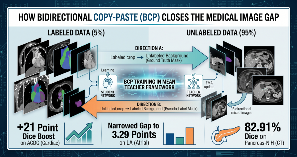How Bidirectional Copy-Paste Closes the Labeled Unlabeled Gap