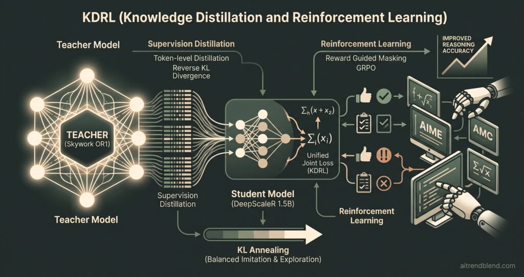 KDRL Unifies Distillation And Reinforcement Learning