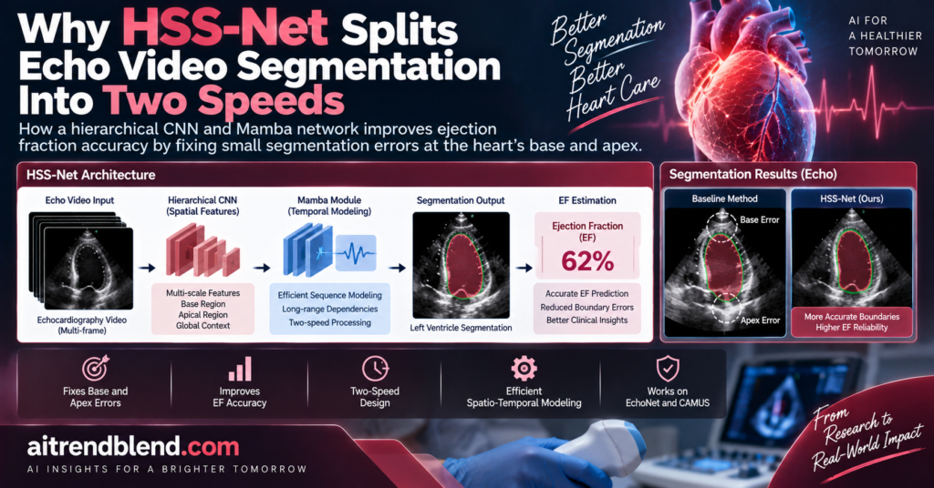 Why HSS-Net Splits Echo Video Segmentation Into Two Speeds
