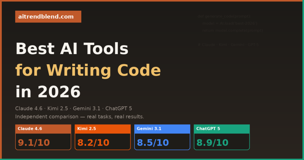 Best AI Tools for Writing Code in 2026.