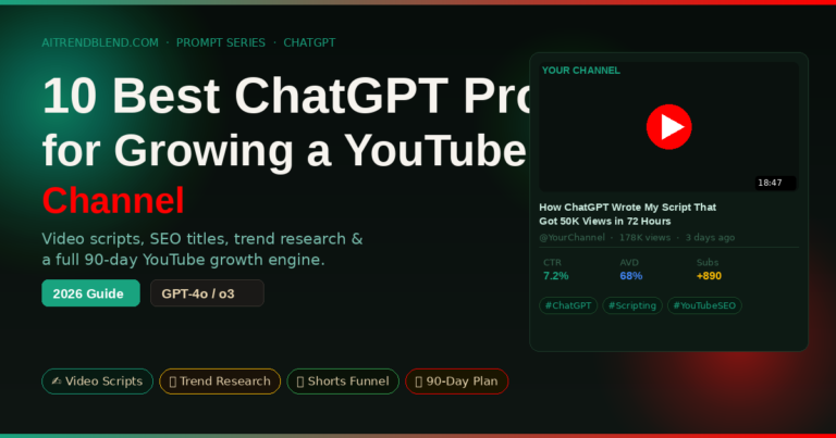 10 Best ChatGPT Prompts for Growing a YouTube Channel (2026 Guide).
