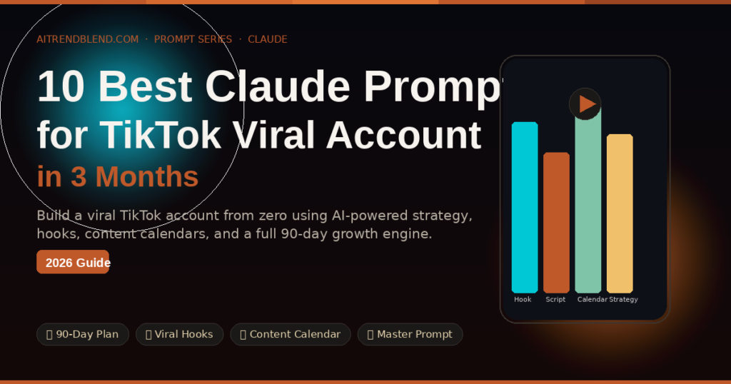 10 Best Claude Prompts for TikTok Viral Account in 3 Months (2026 Guide).