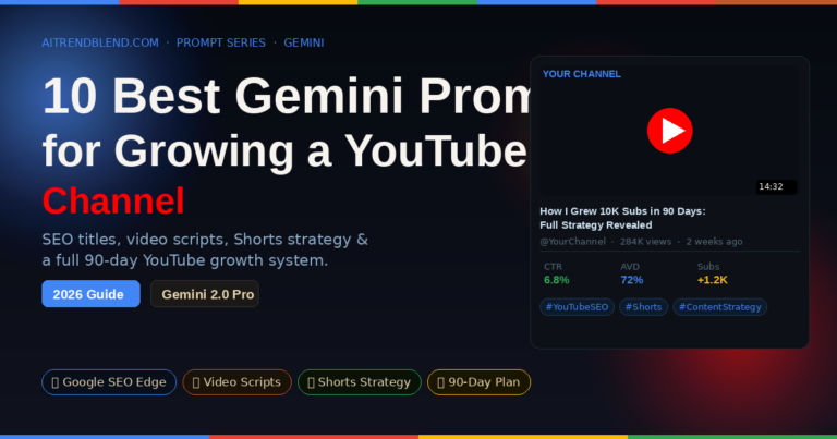 10 Best Gemini Prompts for Growing a YouTube Channel (2026 Guide).