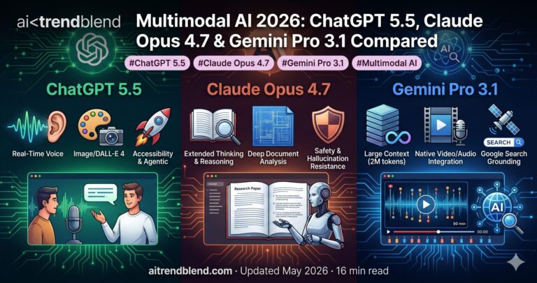 Multimodal AI 2026: ChatGPT 5.5, Claude Opus 4.7 & Gemini Pro 3.1 Compared.