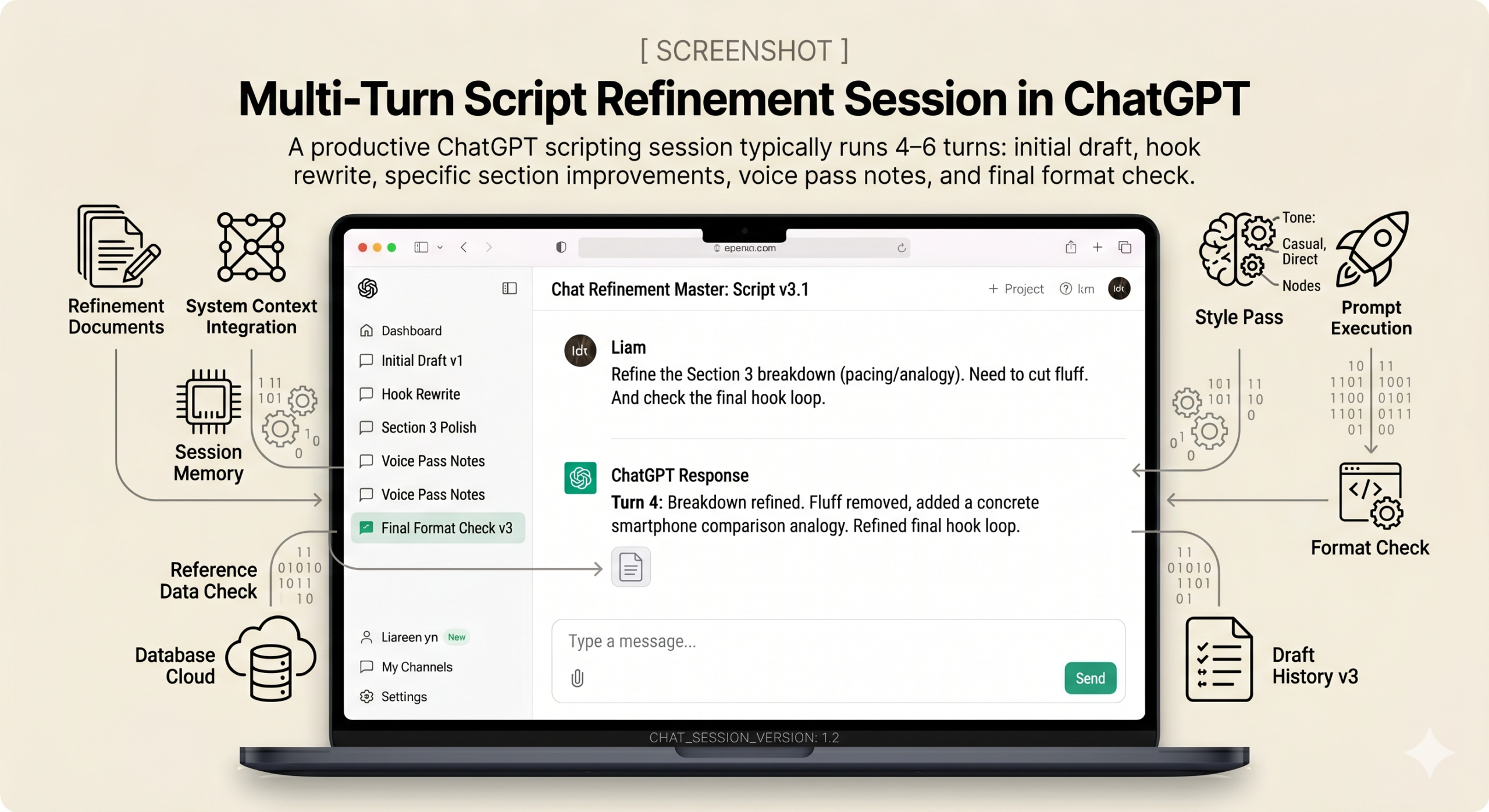 10 Best ChatGPT Prompts for YouTube Script Writing (2026 Guide) and the aitrendblend.com logo