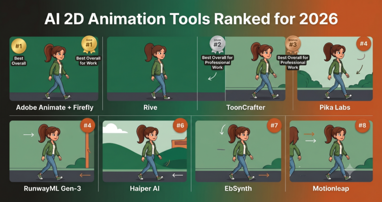 AI 2D Animation Tools Ranked 2026 — Best Options for Every Workflow