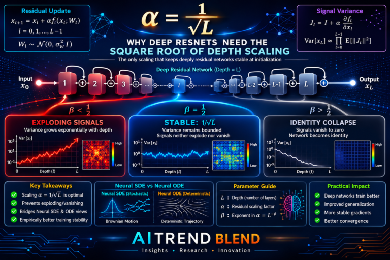 Why Deep ResNets Need the Square Root of Depth Scaling