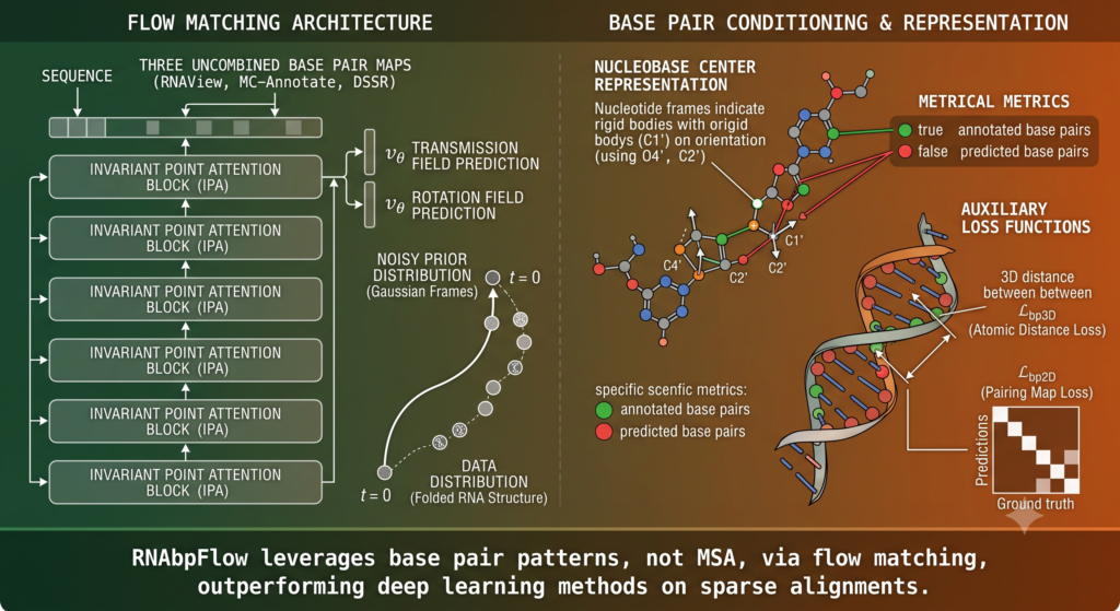 How Base Pair Conditioning Lets RNAbpFlow Skip the MSA