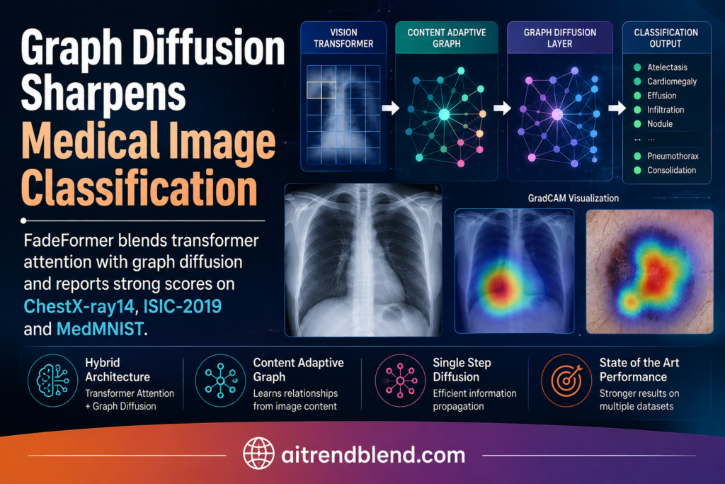 FadeFormer: Graph Diffusion Sharpens Medical Image Classification