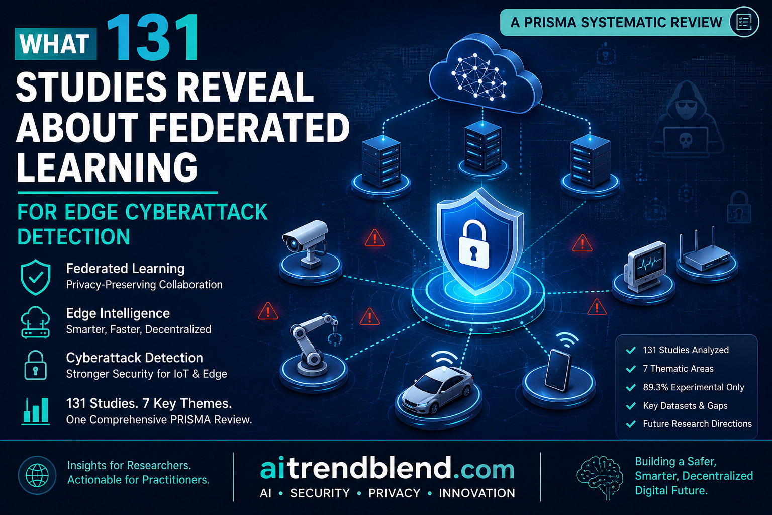 Federated learning nodes on edge devices sharing model updates for cyberattack detection