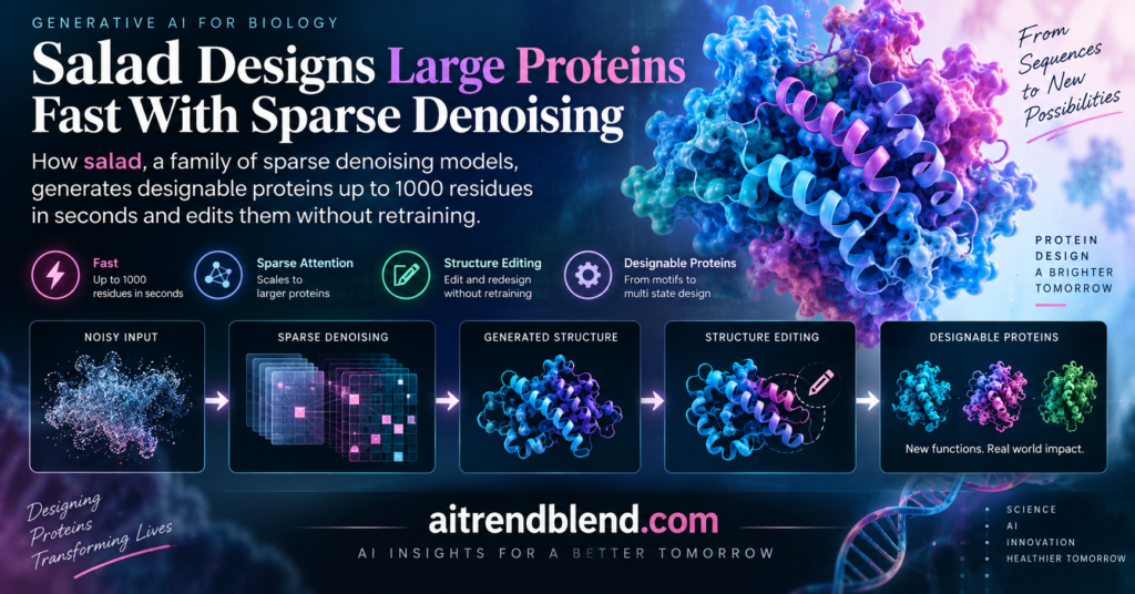 Salad Designs Large Proteins Fast With Sparse Denoising