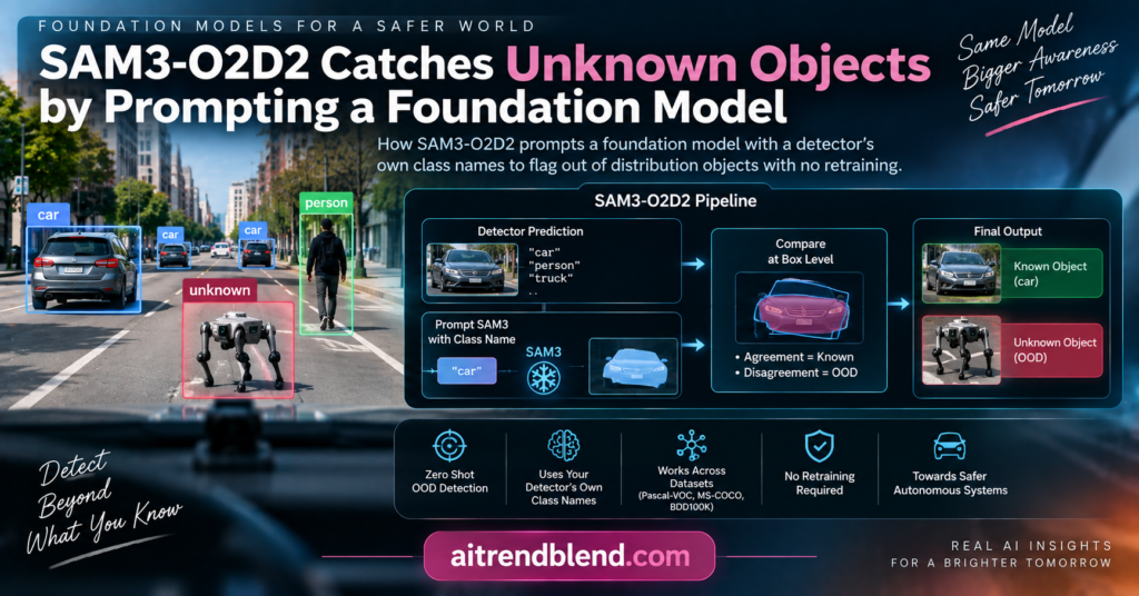 SAM3-O2D2 Catches Unknown Objects by Prompting a Foundation Model