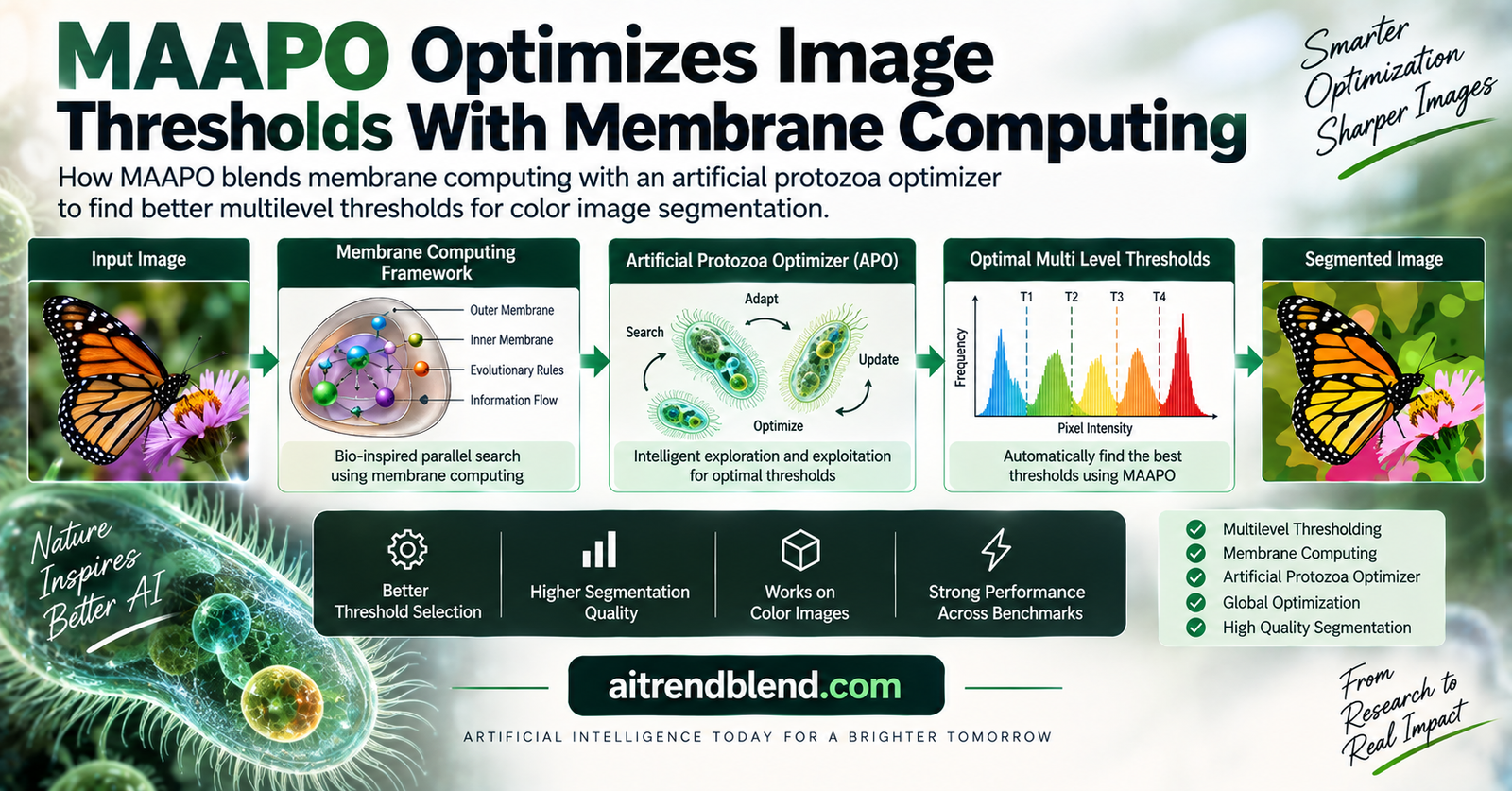 MAAPO searching for optimal multilevel thresholds on a color image histogram using a membrane computing framework and an artificial protozoa optimizer