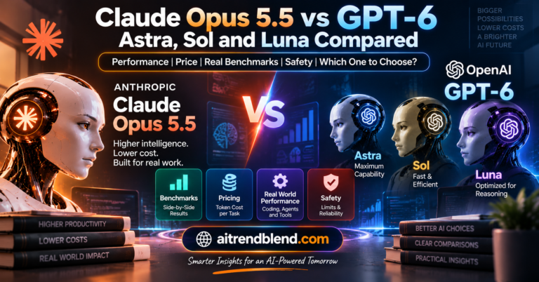 Claude Opus 5.5 vs GPT-6 Astra, Sol and Luna Compared