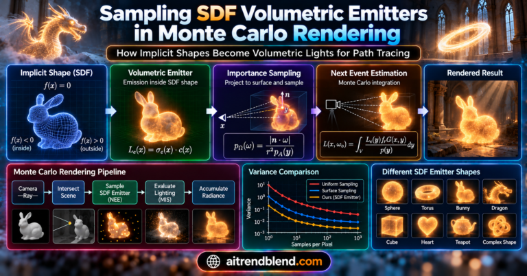 Sampling SDF Volumetric Emitters in Monte Carlo Rendering