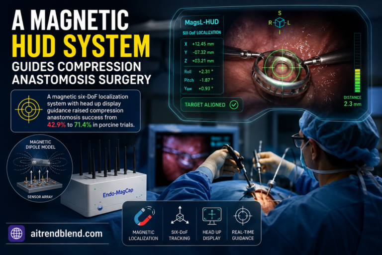 A Magnetic HUD System Guides Compression Anastomosis Surgery