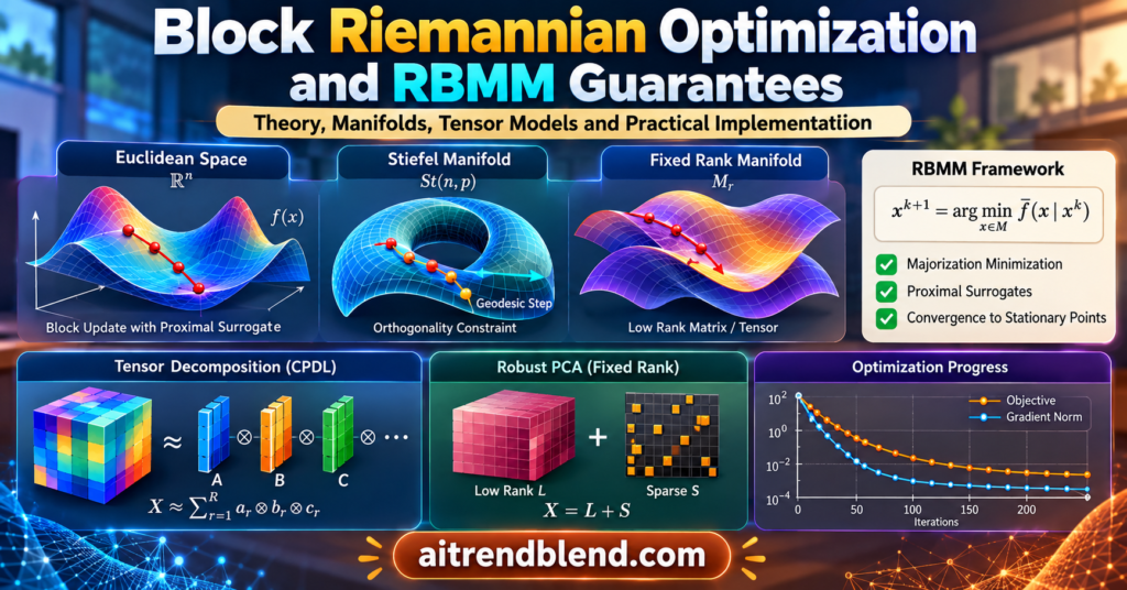 Block Riemannian Optimization and RBMM Guarantees