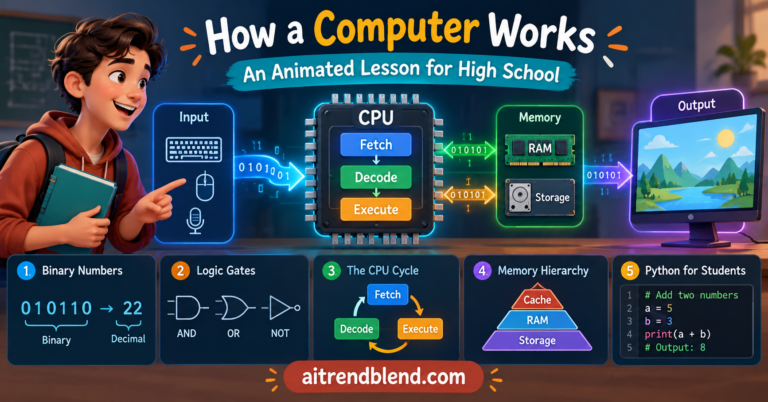 How a Computer Works, An Animated Lesson for High School