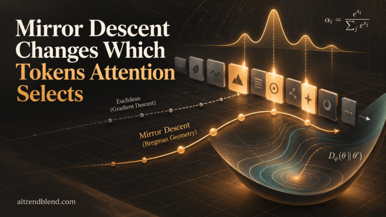 Mirror Descent Changes Which Tokens Attention Selects