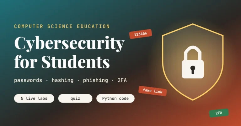 Cybersecurity for Students, An Animated Lesson